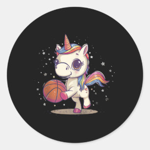 Basketball Basketball Basketball Lover Zeichne Nie Runder Aufkleber