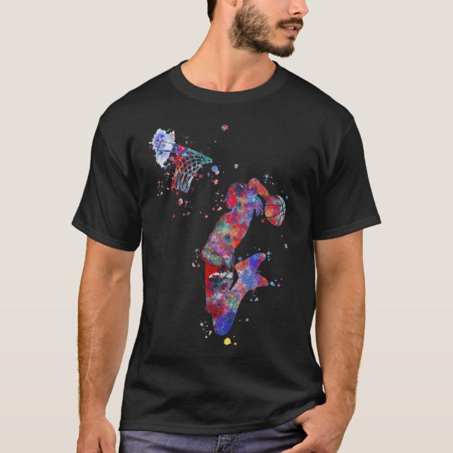 Basketball-Basketball-Basketball-Spiel T-Shirt (Vorderseite)