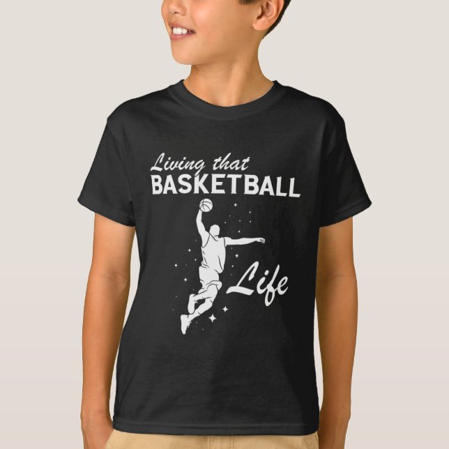 Basketball-Basketball-Basketball-Spieler Dunk Bask T-Shirt (Vorderseite)