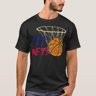 Basketball-Basketball, nichts außer Netzkorb, Bask T-Shirt