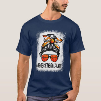 Basketball Basketball Tante Leben Messy Bun Basket T-Shirt
