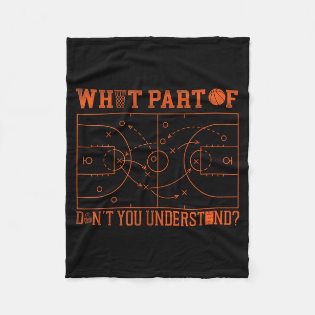 Basketball Bball What Part Of Don't You Understand Fleecedecke (Vorderseite)