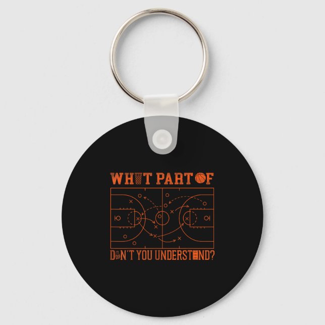 Basketball Bball What Part Of Don't You Understand Schlüsselanhänger (Vorderseite)