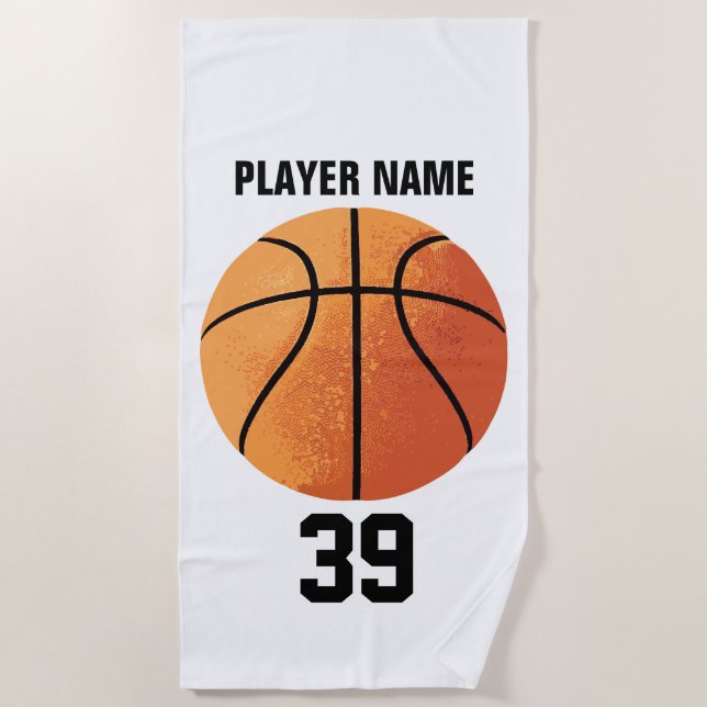 Basketball Beach Handtuch (Vorderseite)