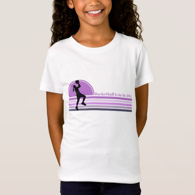 Basketball befindet sich in meinem DNA-Retro-Sunse T-Shirt (Vorderseite)