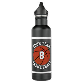 Basketball Benutzerdefinierter Teamname und Spiele Edelstahlflasche