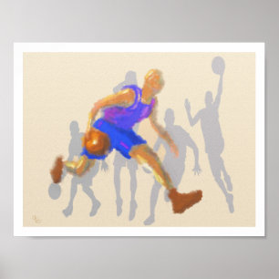 Basketball bewegt Kunst Poster
