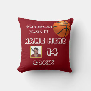 Basketball Bildkissen mit Rot Kissen