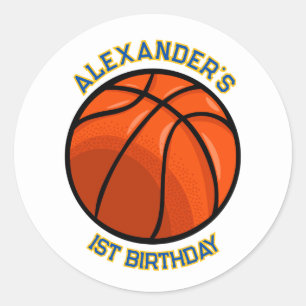 Basketball Birthday Bash Sticker