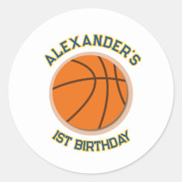 Basketball Birthday Bash Sticker