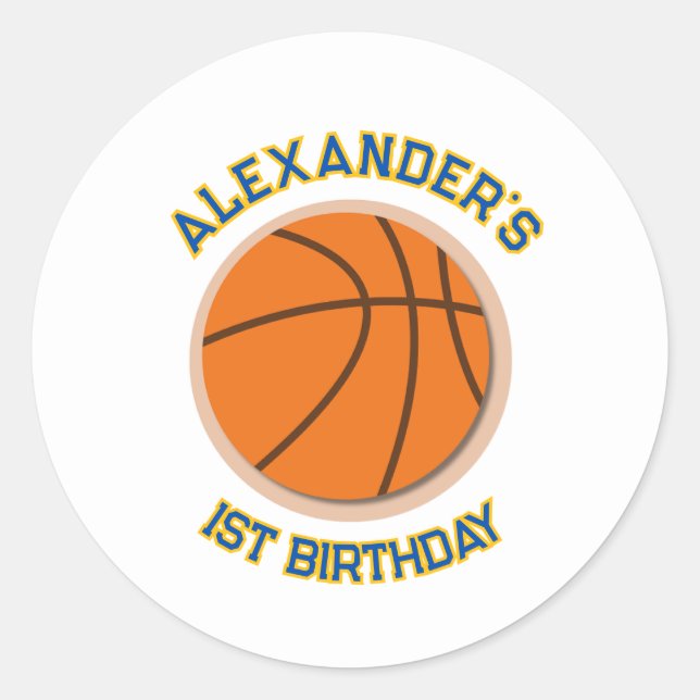 Basketball Birthday Bash Sticker (Vorderseite)