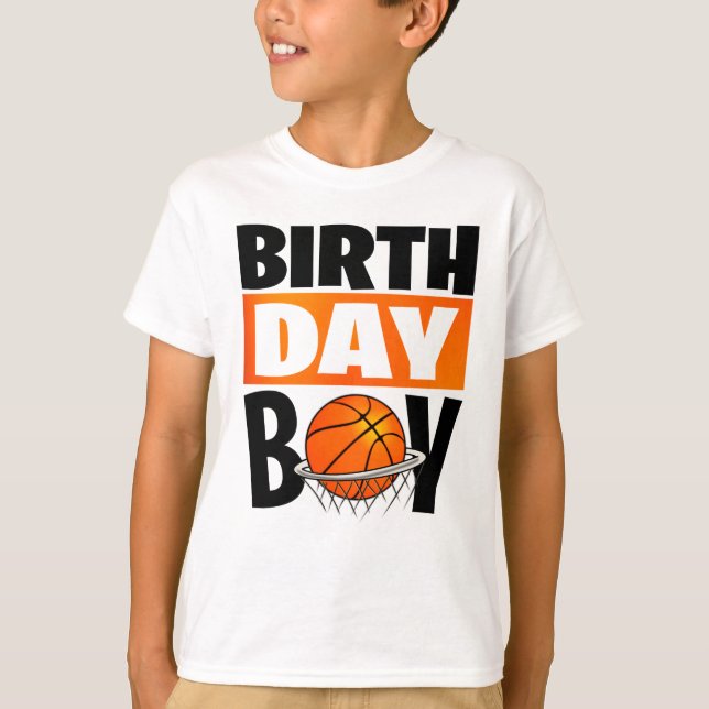 Basketball Birthday Boy T-Shirt (Vorderseite)