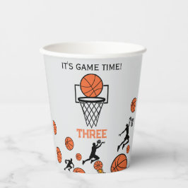 Basketball Birthday Party Invitation Pappbecher