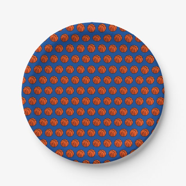 Basketball Birthday Sport Thema Papier Teller (Vorderseite)