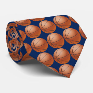 Basketball, blauer Hintergrund Krawatte
