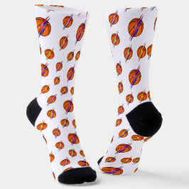 Basketball-Blitzlichtmuster Socken
