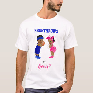 Basketball Bows Babys Boy Girl Geschlecht Enthüllu T-Shirt