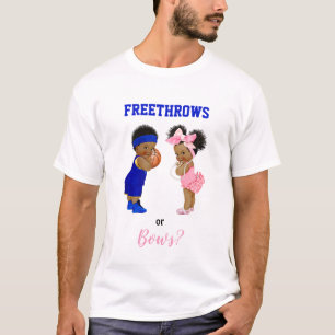 Basketball Bows Babys Boy Girl Geschlecht Enthüllu T-Shirt