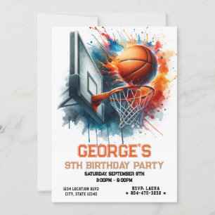 Basketball Boy Birthday Einladung