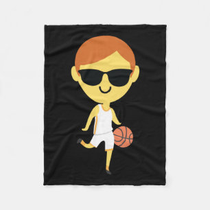 Basketball Boy Emoji 1 Fleecedecke
