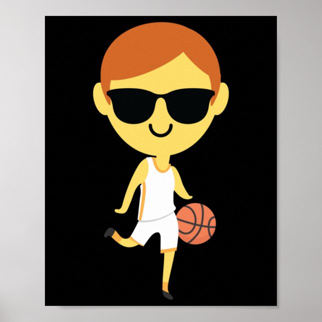 Basketball Boy Emoji 1 Poster (Vorne)
