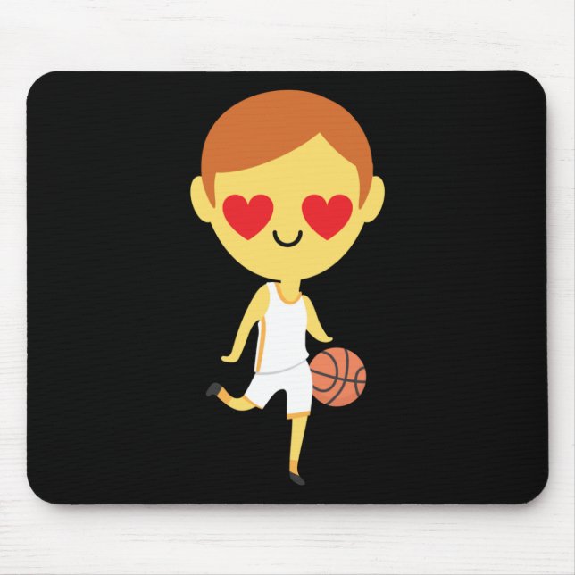 Basketball Boy Emoji Mousepad (Vorne)