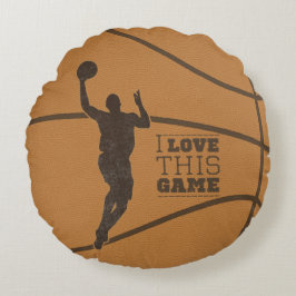 Basketball Boy Game Liebe Rundwurfkissen Rundes Kissen
