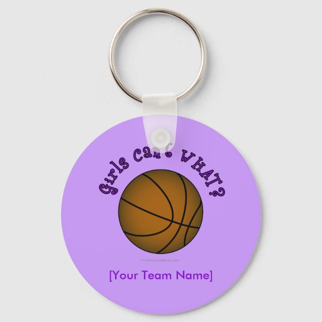 Basketball - braun/Lila Schlüsselanhänger (Vorderseite)
