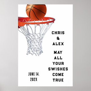 Basketball Braut und Bräutigam Poster