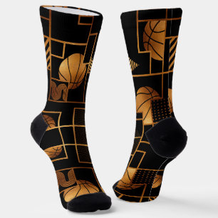 Basketball Bronze Abstrakt Socken