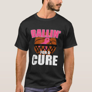 Basketball Brustkrebs Monat Rosa Ribb T-Shirt