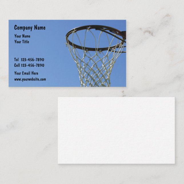 Basketball Business Cards Visitenkarte (Vorne/Hinten)