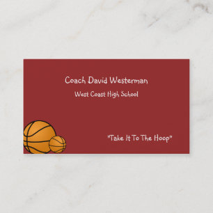Basketball Business Cards Visitenkarte