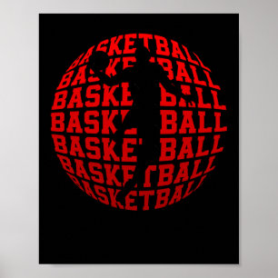 Basketball Champion Basketball Spieler Fans Retro Poster