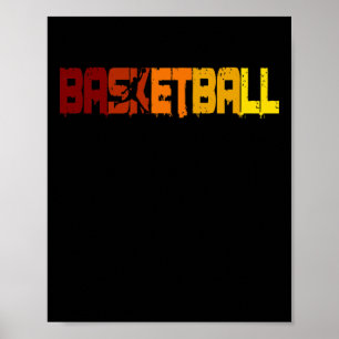 Basketball Champion Basketball Spieler Fans Retro Poster