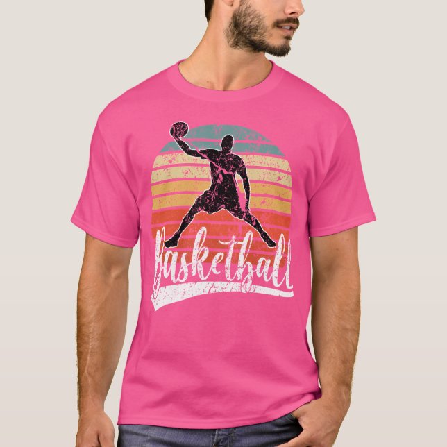 Basketball Champion Basketball Spieler Fans Retro T-Shirt (Vorderseite)