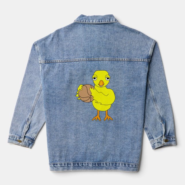 Basketball Chick Jeansjacke (Rückseite)