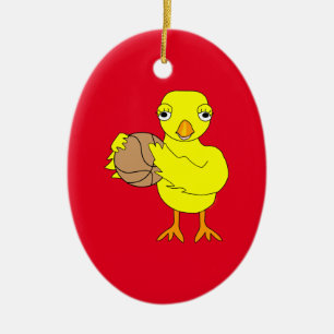 Basketball Chick Keramik Ornament