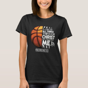 Basketball Christliche Sprüche Motivierende Worte T-Shirt