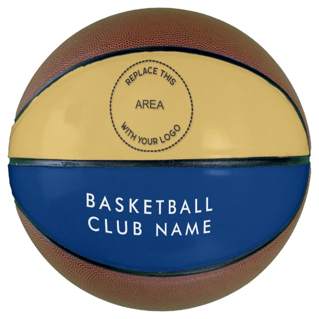 Basketball Club Name Logo Blau Gold oder Farbe (Vorderseite)