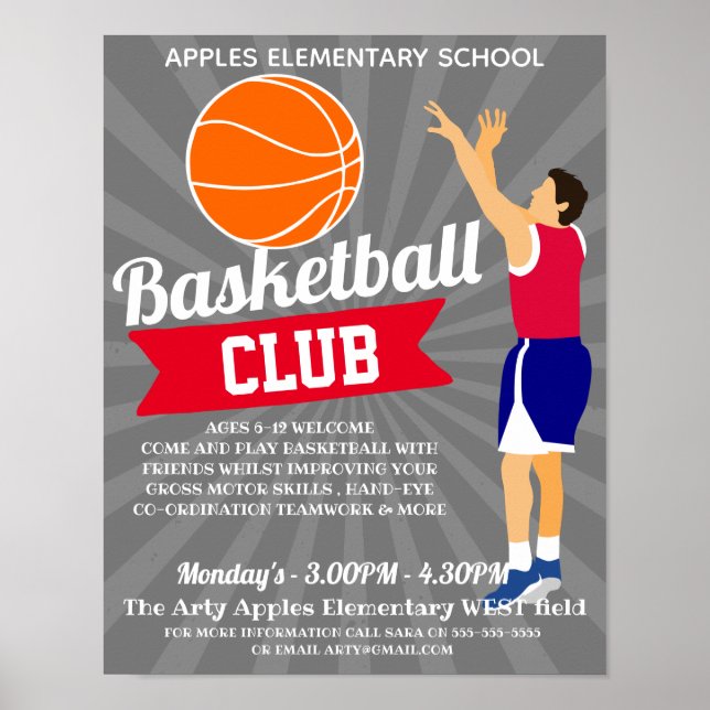 Basketball-Club-Turniersport Poster (Vorne)