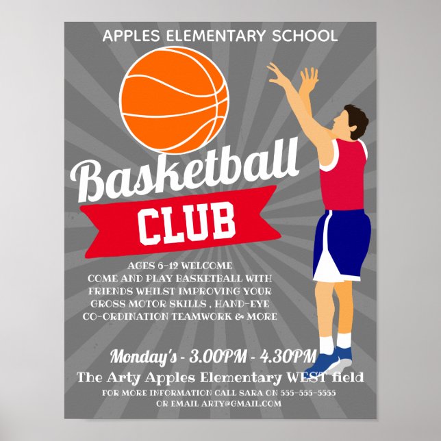 Basketball-Club-Turniersport Poster (Vorne)