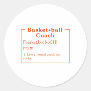 Basketball-Coach Definition Basketball Shirt Baske Runder Aufkleber