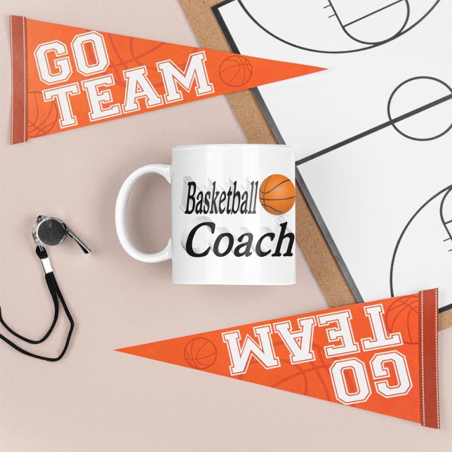 Basketball Coach demi-texte Café Mug (Créateur téléchargé)