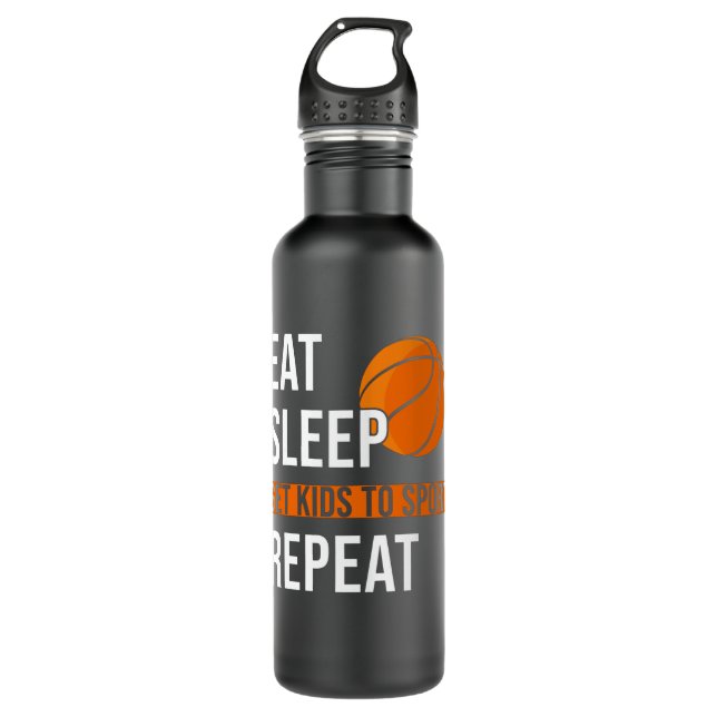 Basketball Coach Geschenk Edelstahlflasche (Vorderseite)