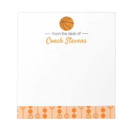 Basketball Coach Geschenk Orange Black Stationery Notizblock