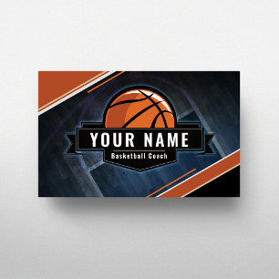 Basketball Coach Ihr Name Sport Thema Modernes Spi Visitenkarte