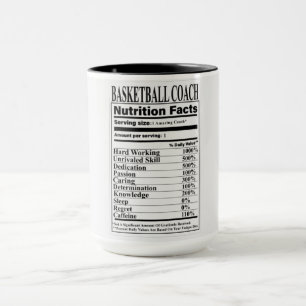 Basketball Coach Nutrition Fakten Tasse
