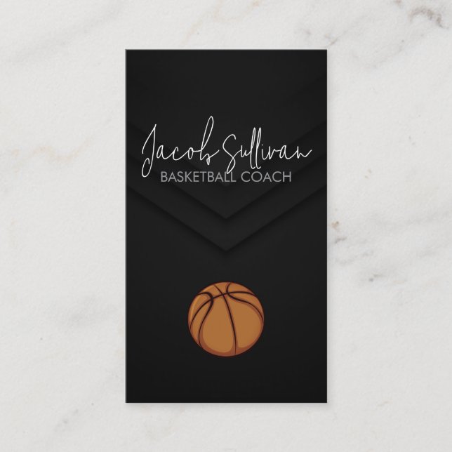 Basketball Coach Sports Scout Visitenkarte (Vorderseite)