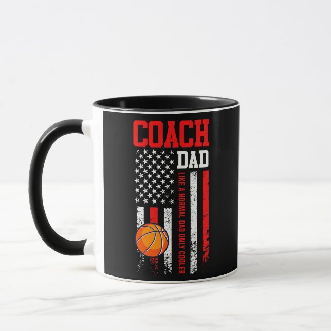 Basketball Coach Vater Basketball US-Spieler Tasse (Links)